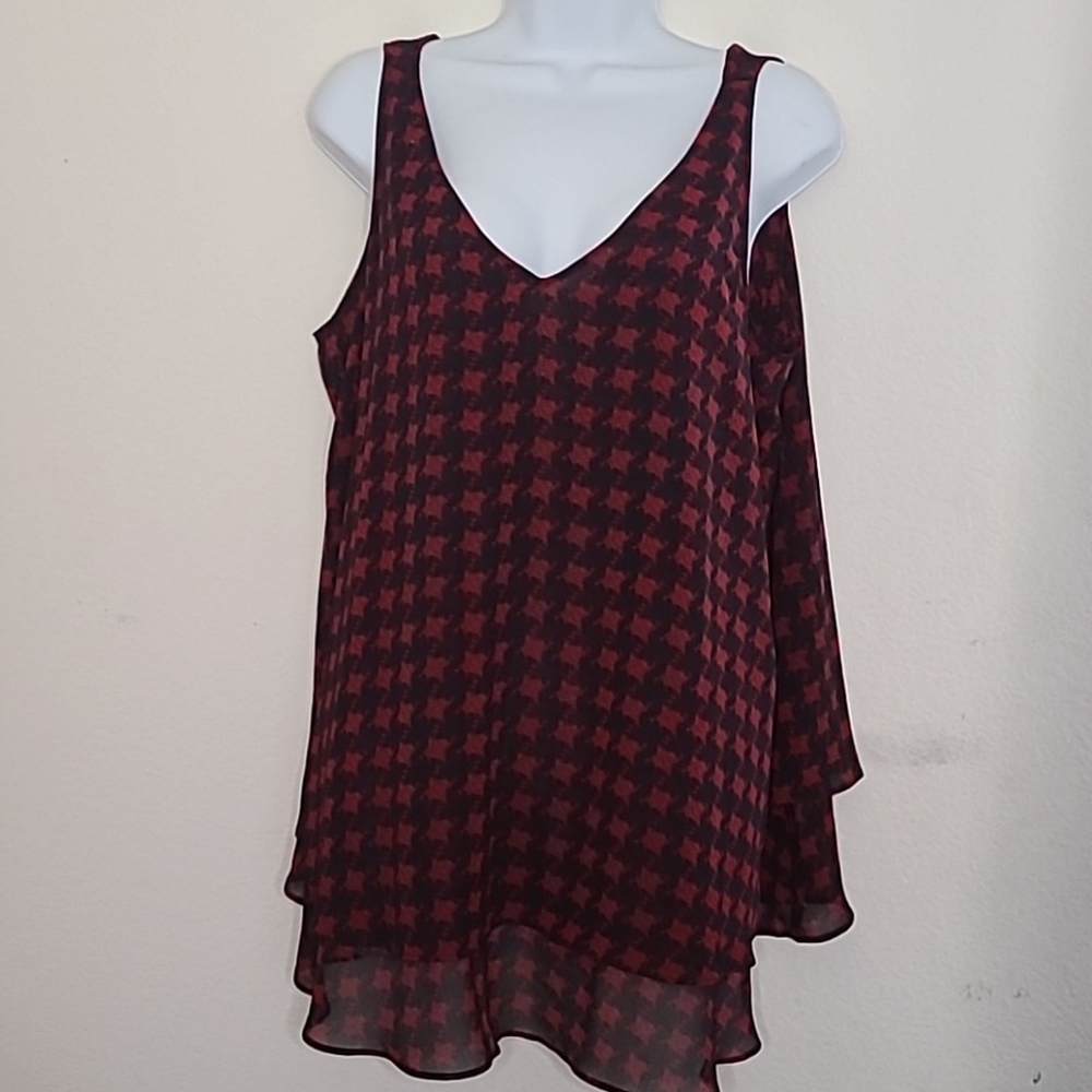 Lane Bryant Houndstooth Blouse Size 14